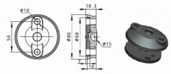 Основание регулируемой шарнирной опоры D80