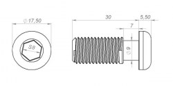 Винт пазовый TORX М12х30 UM.4.CN.2.1Y04.В61А.01