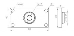 Адаптер опоры 40x80 М12