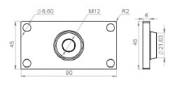 Адаптер опоры 45x90 М12